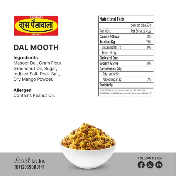 Das Pendawala Dal Mooth | Savory Crunchy Lentil Mix | Traditional Bhavnagar Farsan-2