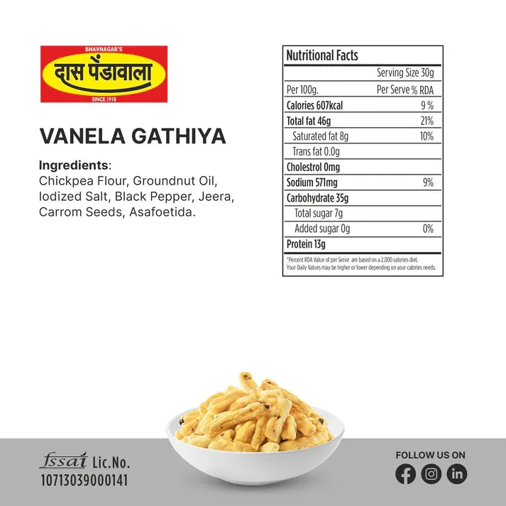 Das Pendawala Vanela Gathiya | Authentic Bhavnagari Snack | Groundnut Oil Prepared-2