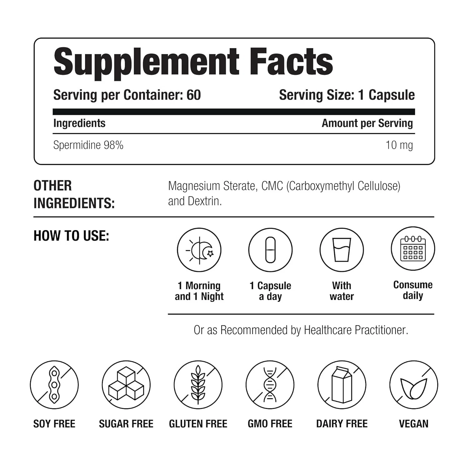 Decode Age 98% Spermidine Trihydrochloride Capsules | Cellular Renewal Supplement | Healthy Aging & Autophagy Support-3
