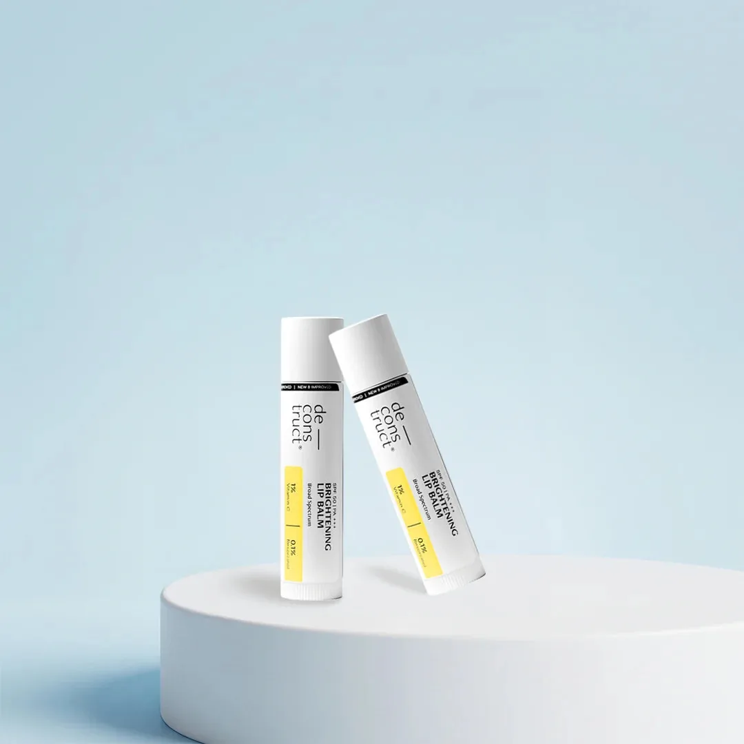 Deconstruct Brightening Lip Balm with SPF 50 | Sun Protection Lip Care | For Dark and Dry Lips 4 gm (Pack of 2)
