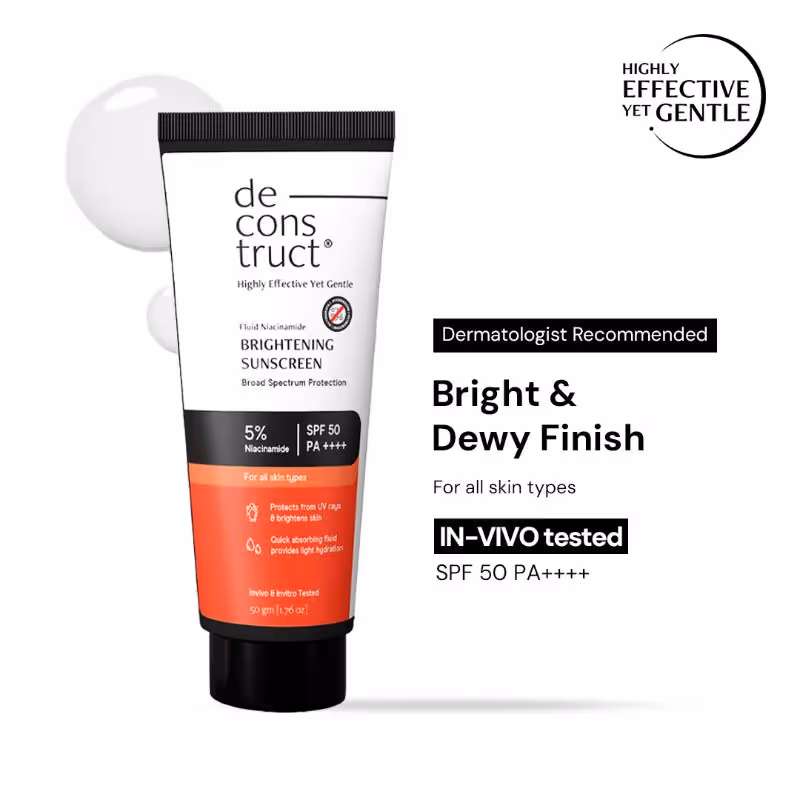 Deconstruct Fluid Brightening Sunscreen SPF 50+ And PA++++ | Broad-Spectrum Sun Protection | Lightweight Niacinamide Formula-2