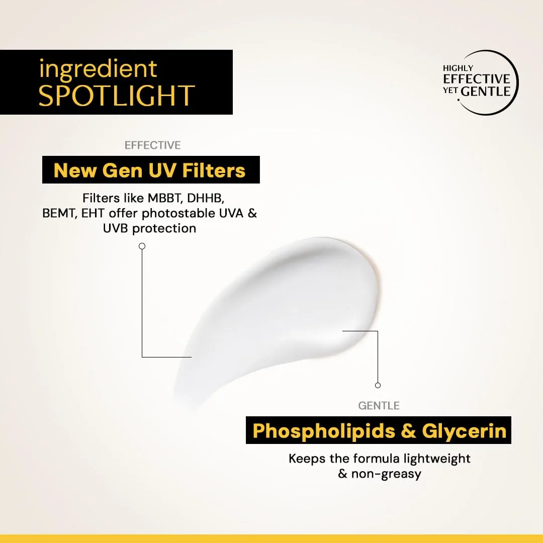 Deconstruct Light Weight Gel Sunscreen | Broad Spectrum SPF 55+ PA+++ | No White Cast Matte Finish-2