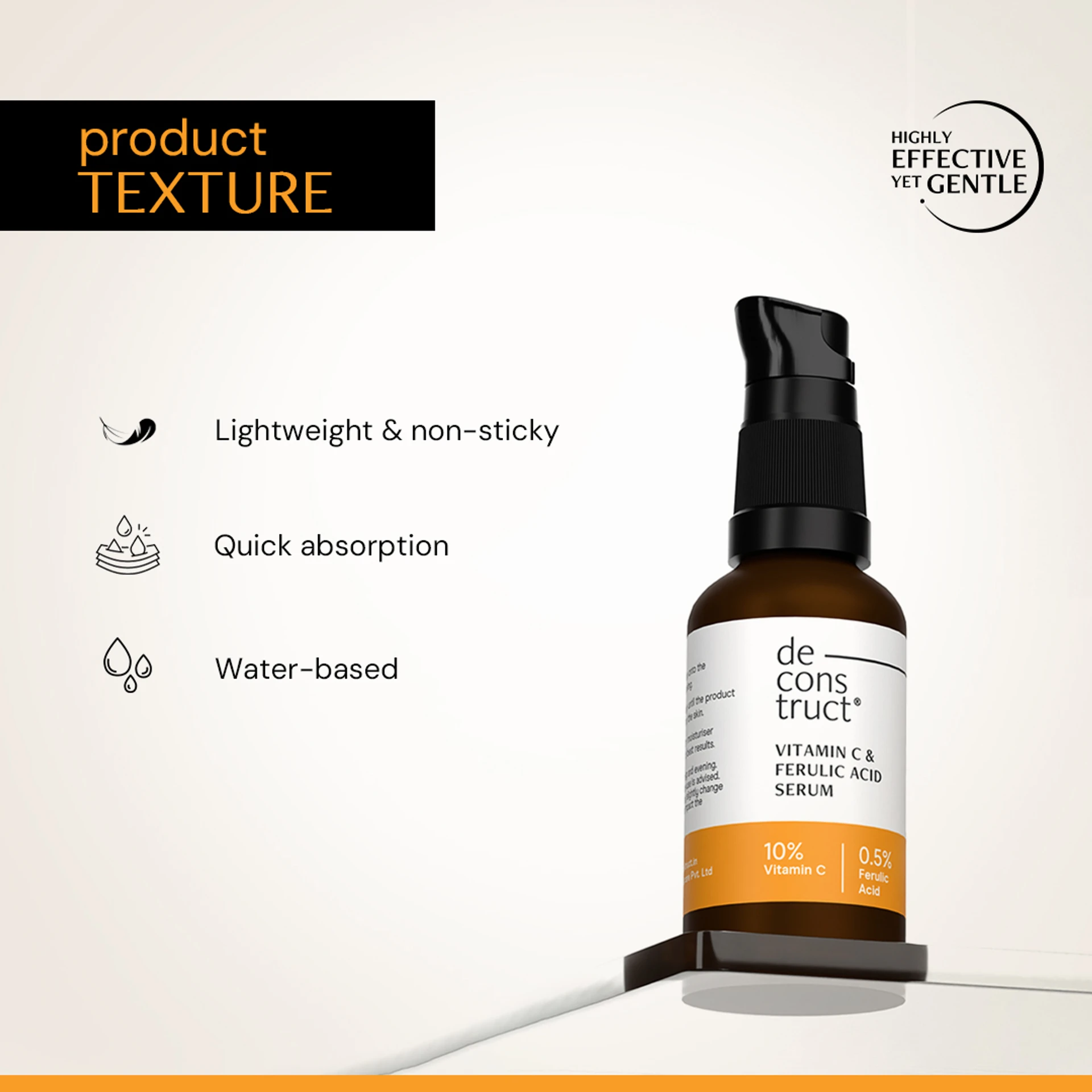 Deconstruct Sun Protect Duo | Vitamin C Face Serum and Gel Sunscreen Combo | Brightening and UV Protection-3