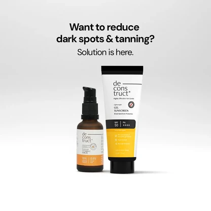 Deconstruct Sun Protect Duo | Vitamin C Face Serum and Gel Sunscreen Combo | Brightening and UV Protection-4