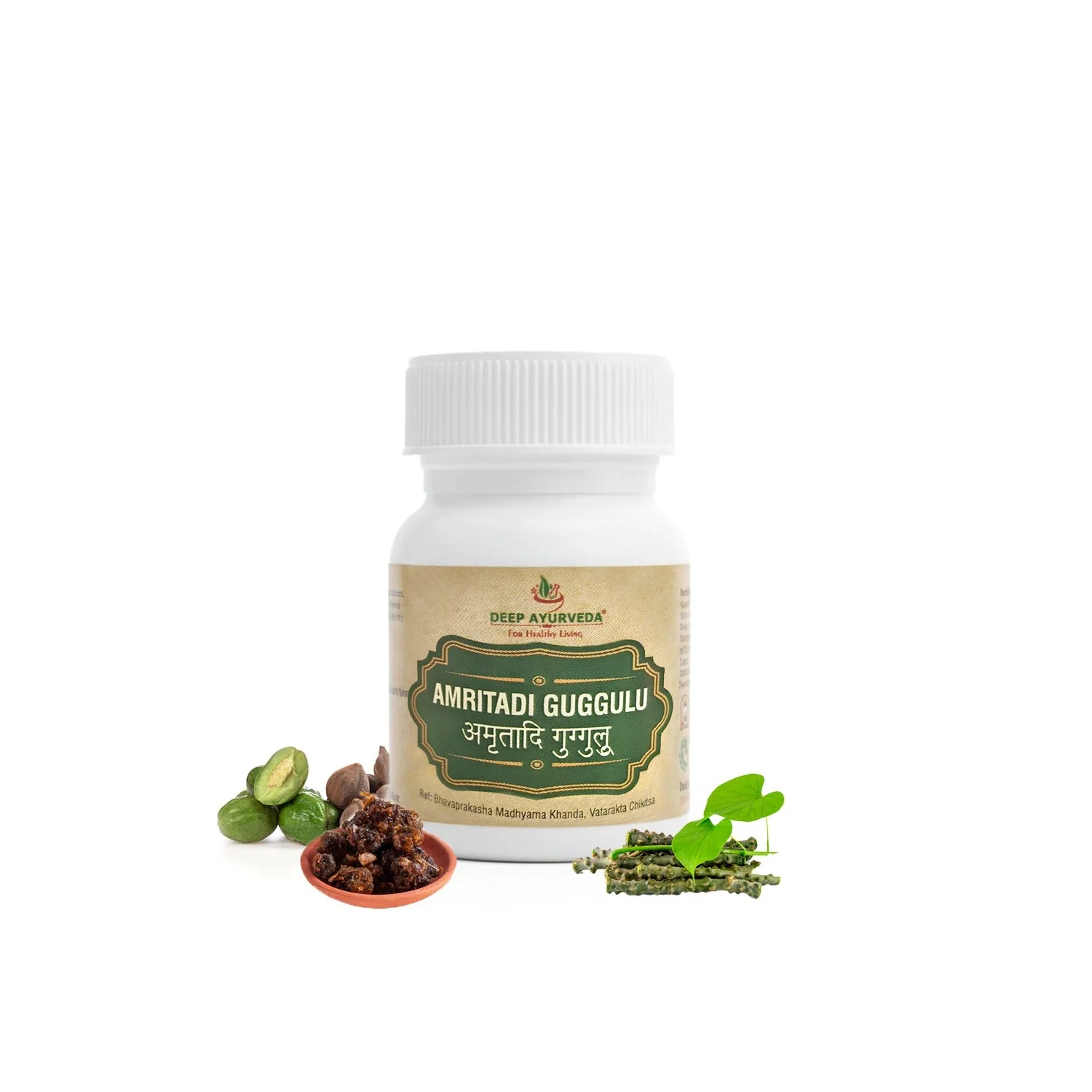Deep Ayurveda Amritadi Guggul | Classical Ayurvedic Tablets | Joint & Metabolic Support