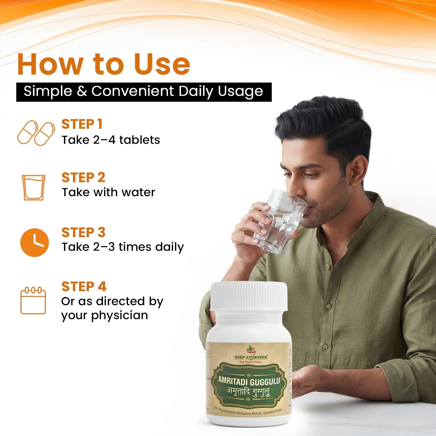 Deep Ayurveda Amritadi Guggul | Classical Ayurvedic Tablets | Joint & Metabolic Support-3