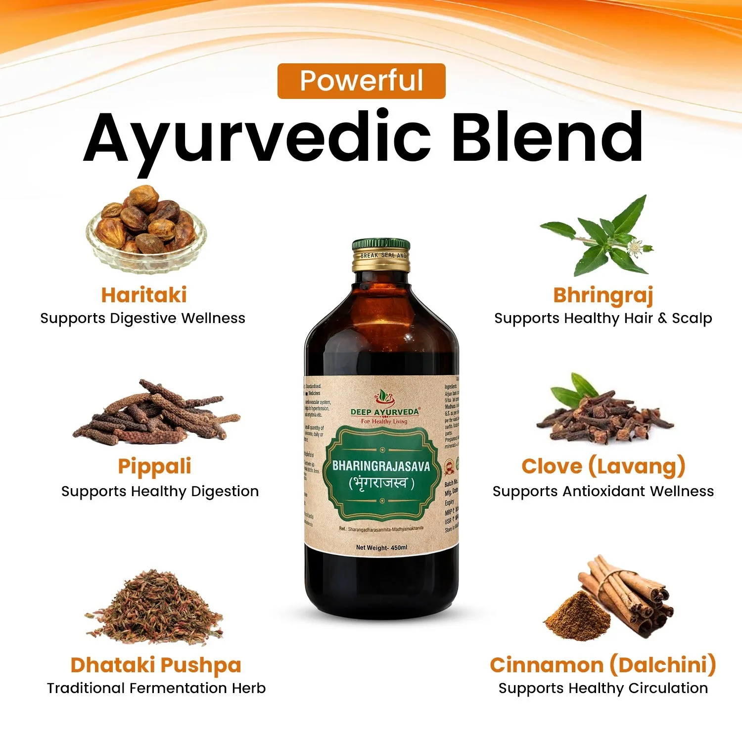 Deep Ayurveda Bhringrajasava | Classical Herbal Tonic | Hair & Liver Wellness Support-3