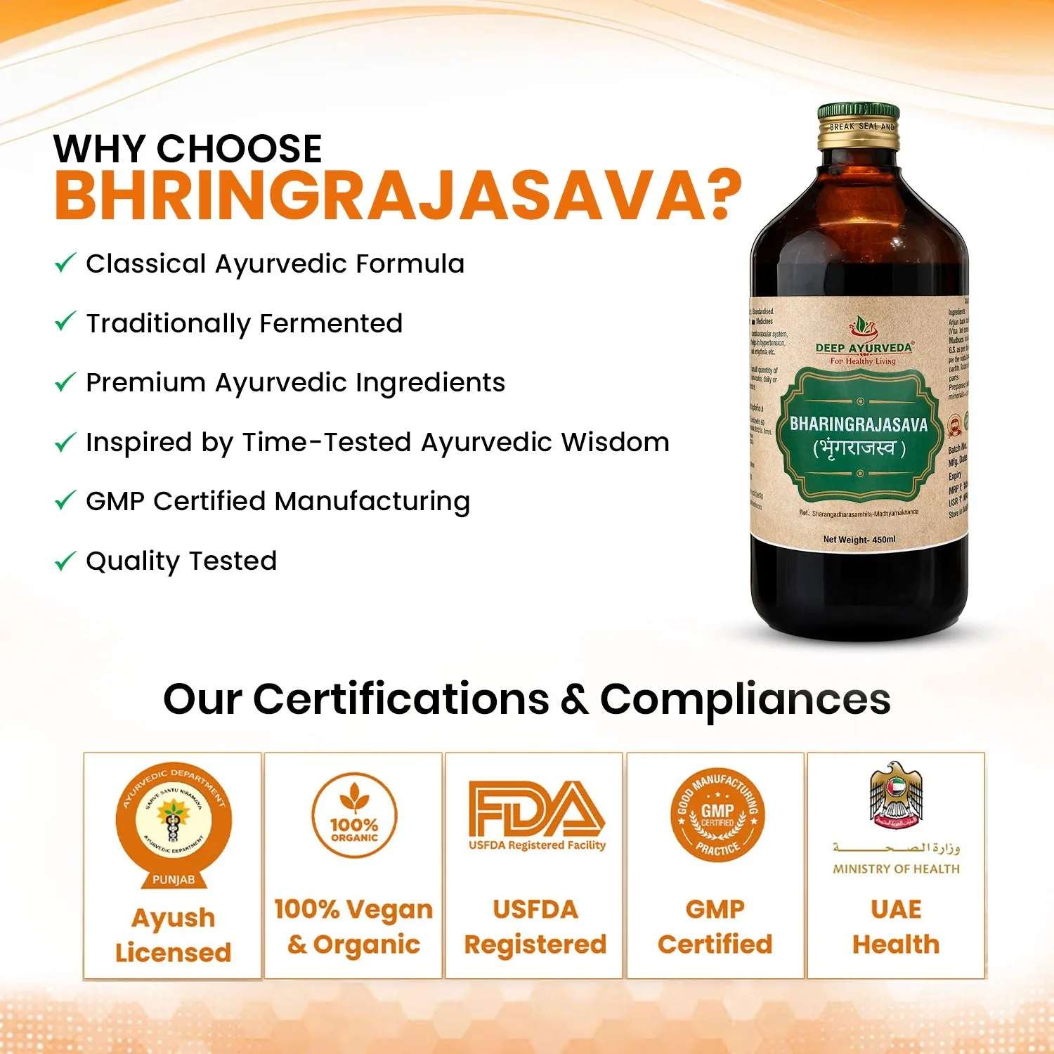Deep Ayurveda Bhringrajasava | Classical Herbal Tonic | Hair & Liver Wellness Support-6