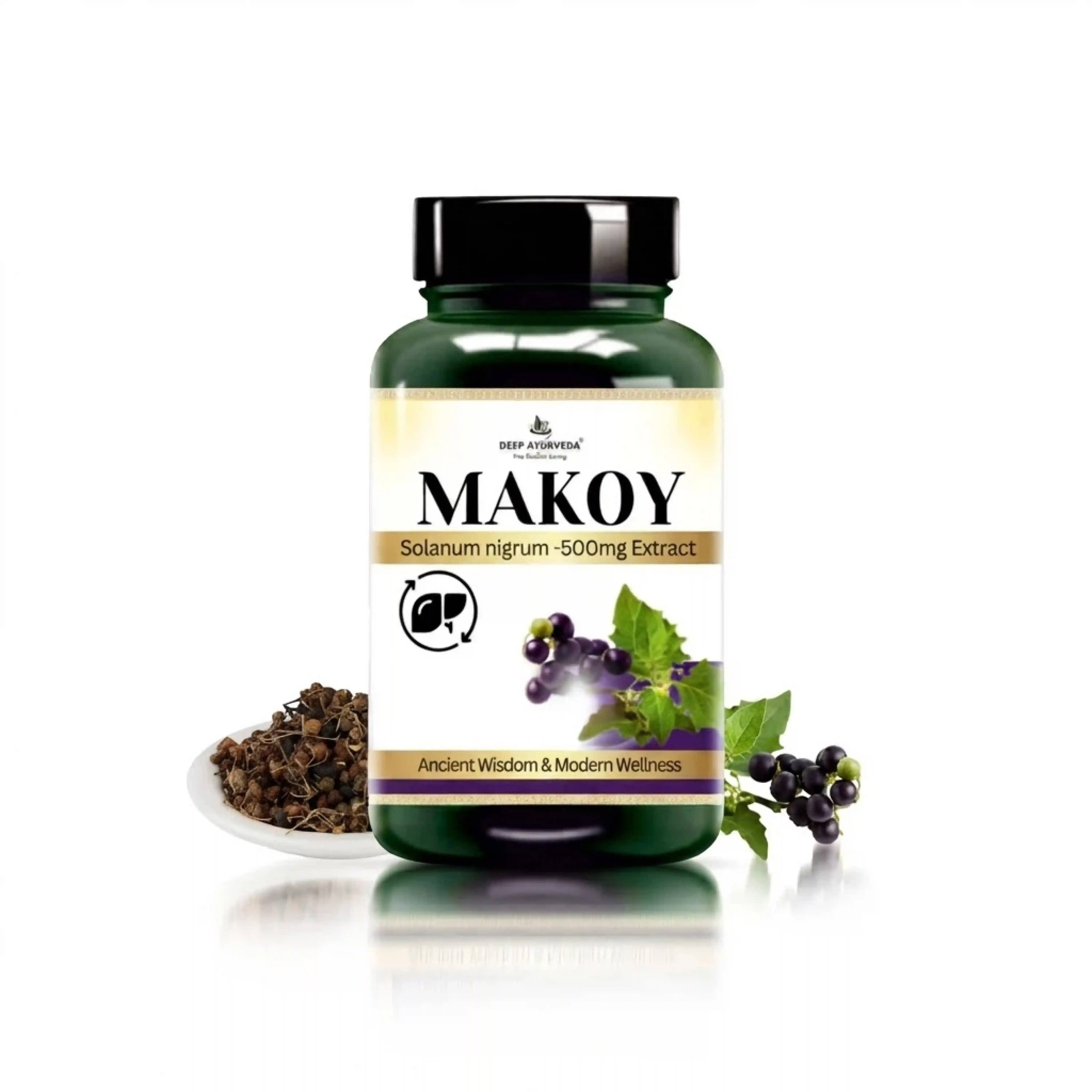 Deep Ayurveda Makoy 500mg Veg Capsules
