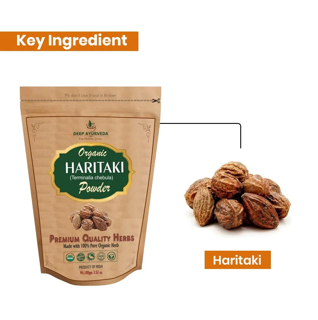 Deep Ayurveda Organic Haritaki Powder | Pure Terminalia Chebula | Natural Digestive & Detox Support-2