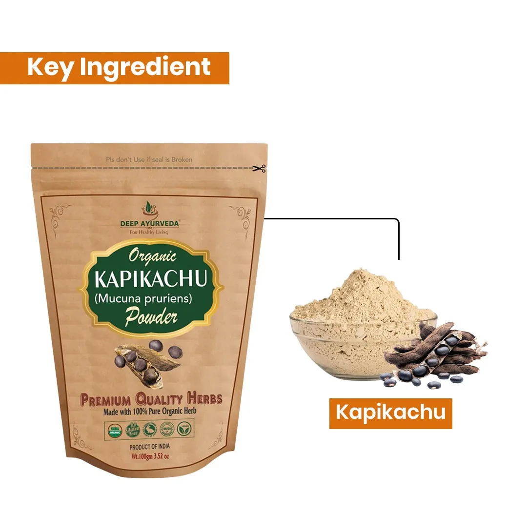 Deep Ayurveda Organic Kapikachu Powder | Pure Mucuna Pruriens | Natural Vitality & Stress Support-3