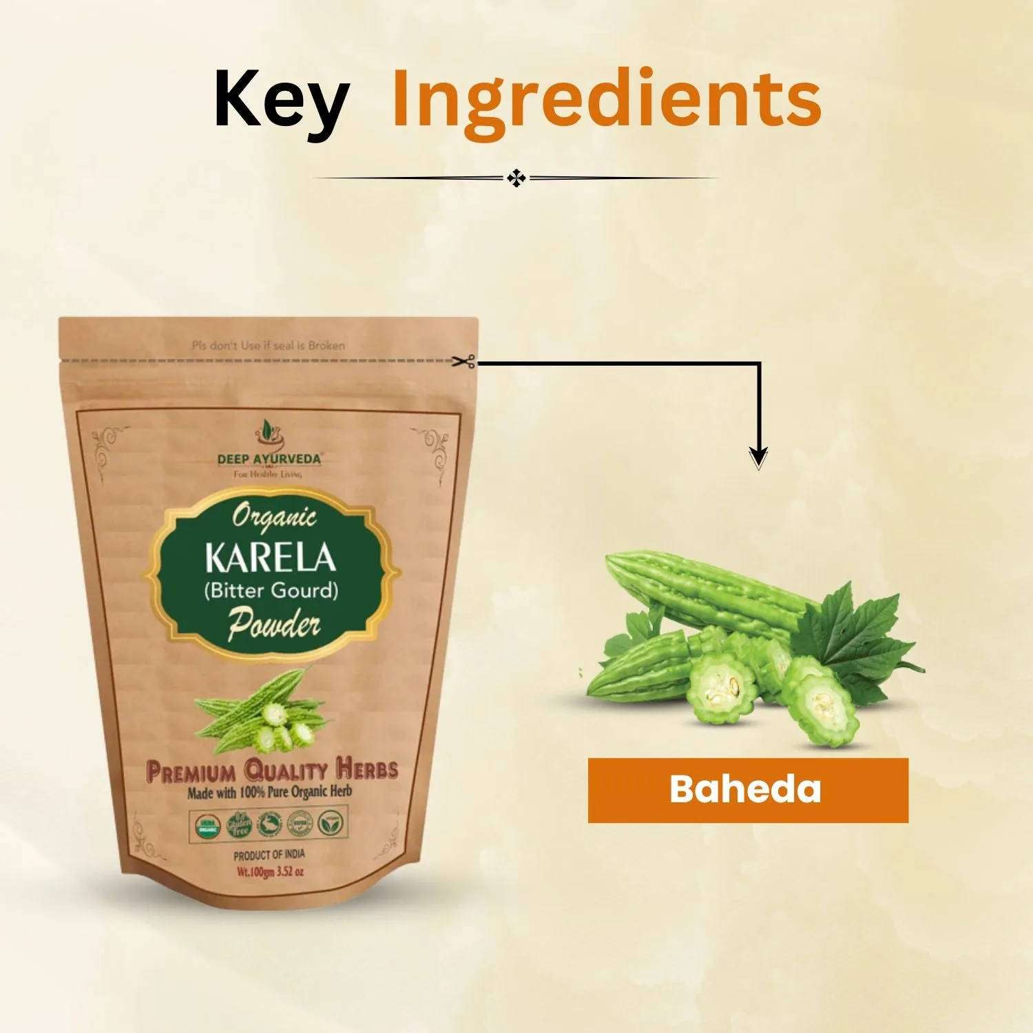 Deep Ayurveda Organic Karela Powder | Pure Bitter Gourd Supplement | Natural Blood Sugar & Digestive Support-6