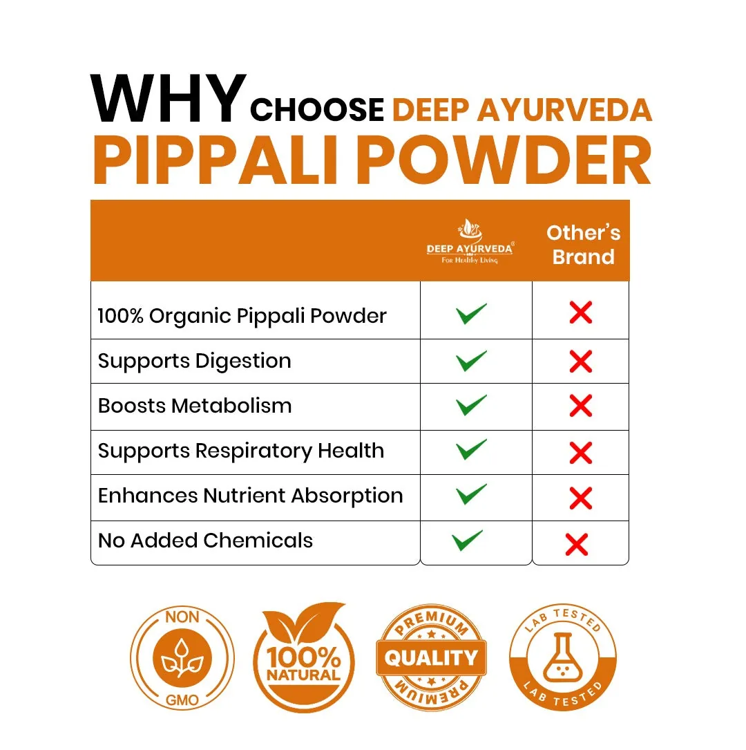 Deep Ayurveda Organic Pippali Powder | Pure Piper Longum | Digestive & Respiratory Wellness Support-4