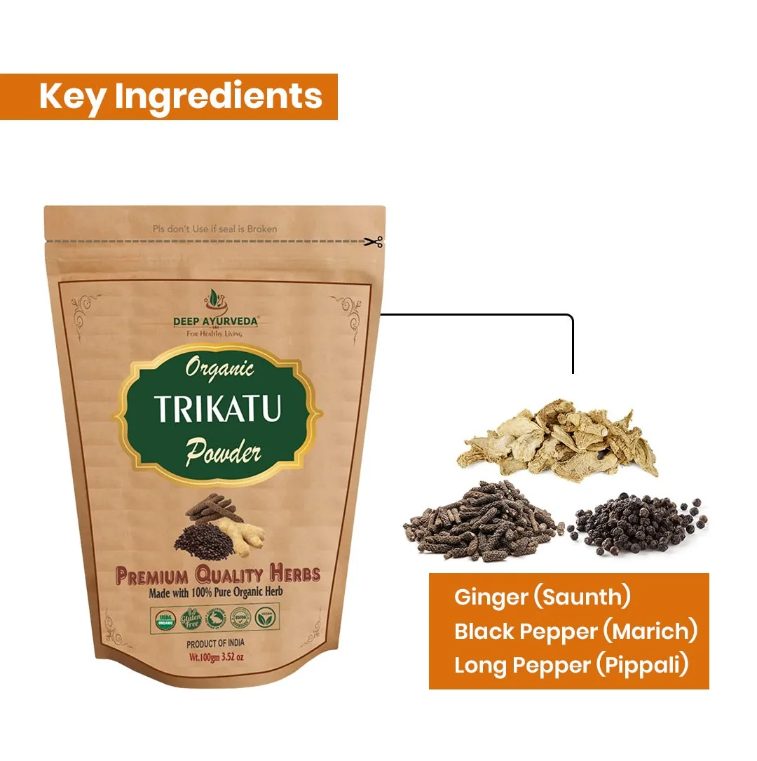 Deep Ayurveda Organic Trikatu Powder | Traditional Digestive Blend | Three Pungent Spices for Agni & Metabolism-2