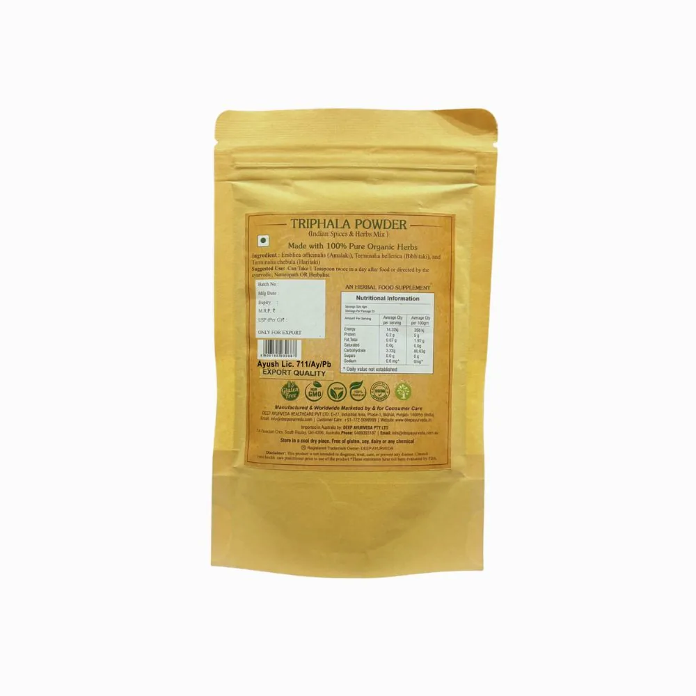 Deep Ayurveda Organic Triphala Powder | Ayurvedic Digestive Support | 100% Herbal Detoxifier-6