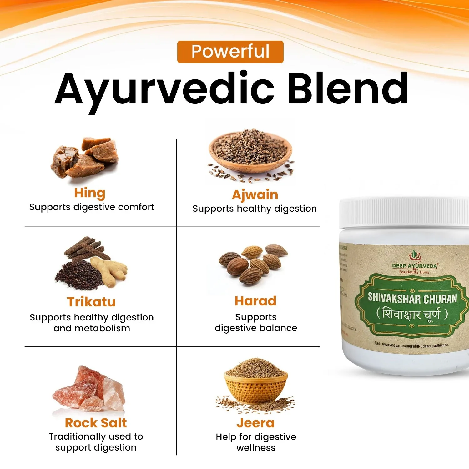 Deep Ayurveda Shivakshar Churanam | Ayurvedic Digestive Powder | Natural Relief from Gas and Bloating-3