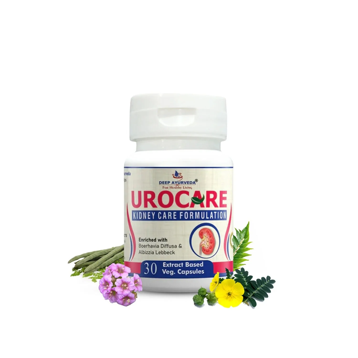 Deep Ayurveda Urocare Kidney Care Formulation Veg Capsules