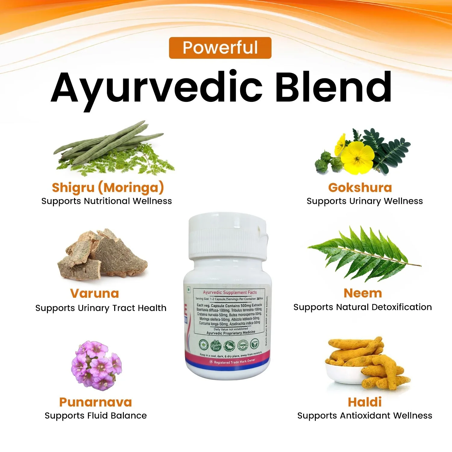 Deep Ayurveda Urocare Kidney Care Formualtion Veg Capsules | Herbal Urinary Tract & Kidney Care Supplement-3