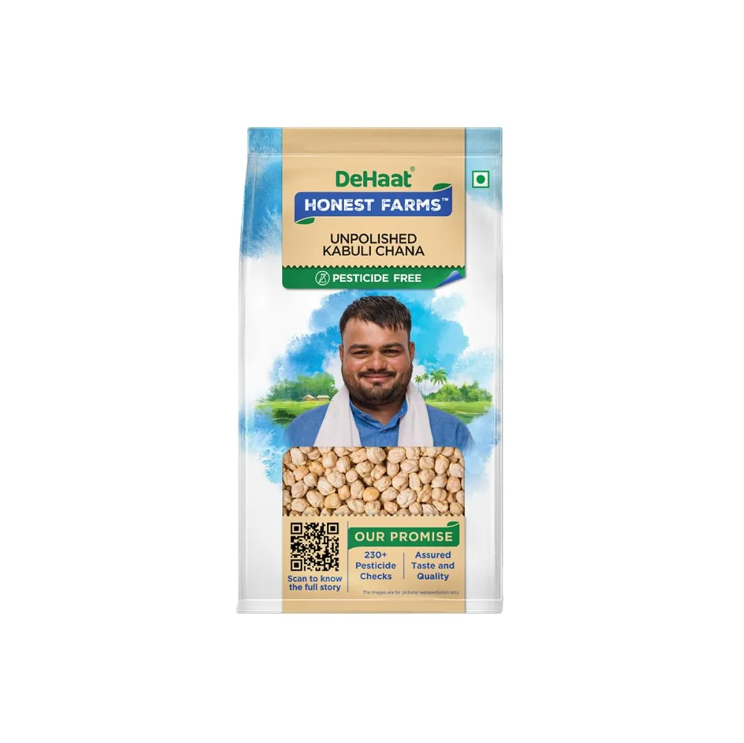 Dehaat Honest Farms Unpolished Kabuli Chana - Pesticide Free