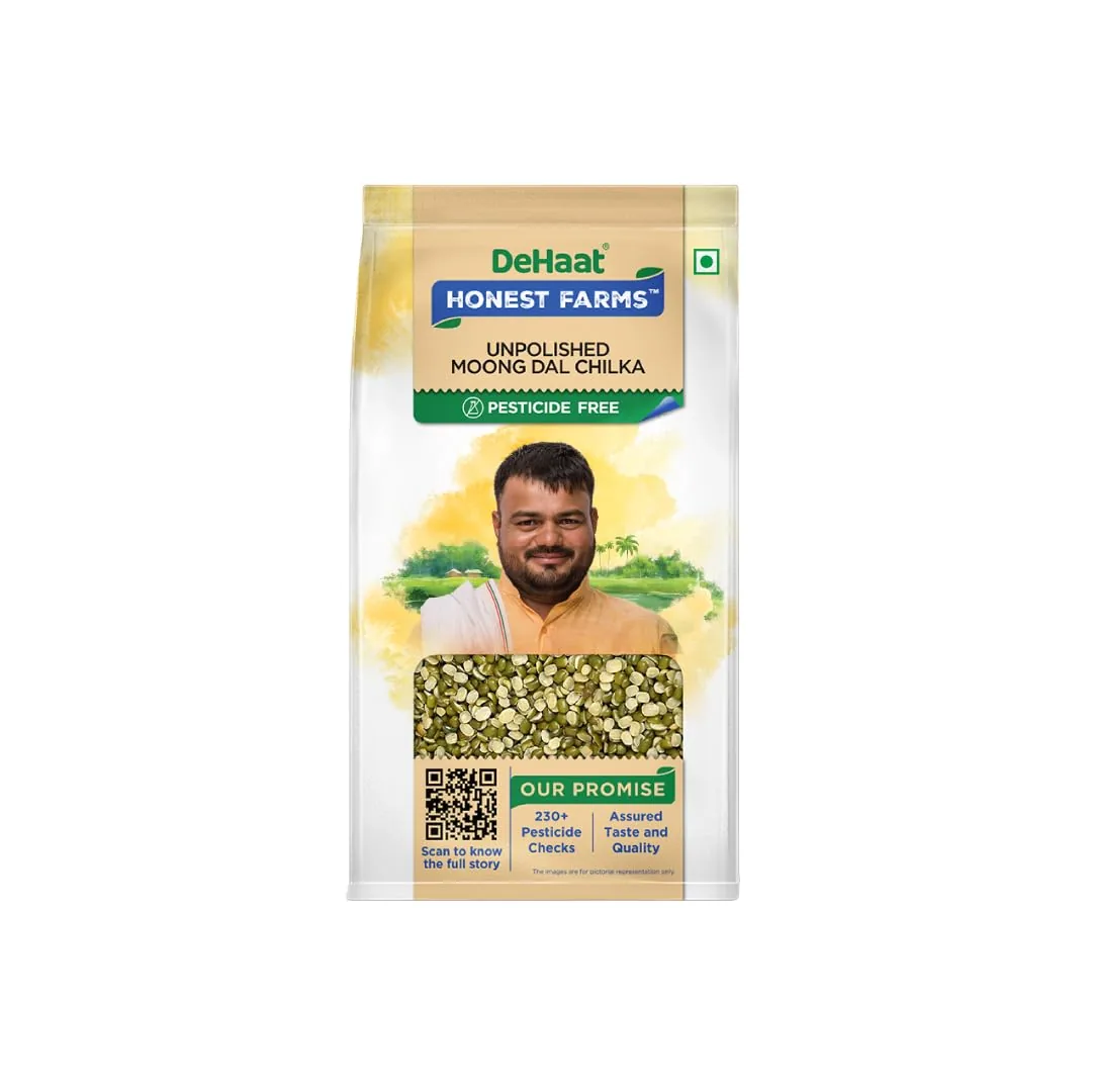 Dehaat Honest Farms Unpolished Moong Dal Chilka - Pesticide Free