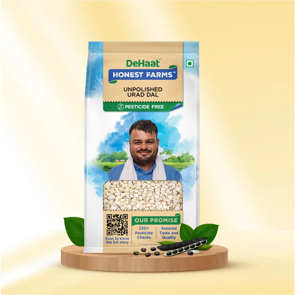Dehaat Honest Farms Unpolished Urad Dal - Pesticide Free