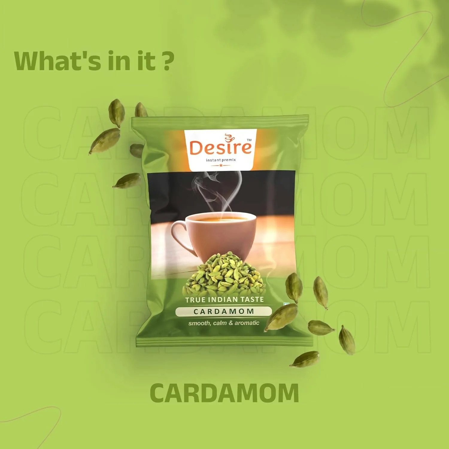 Desire Cardamom Instant Premix Tea Powder | 3-in-1 Elaichi Chai | Ready in Seconds-4