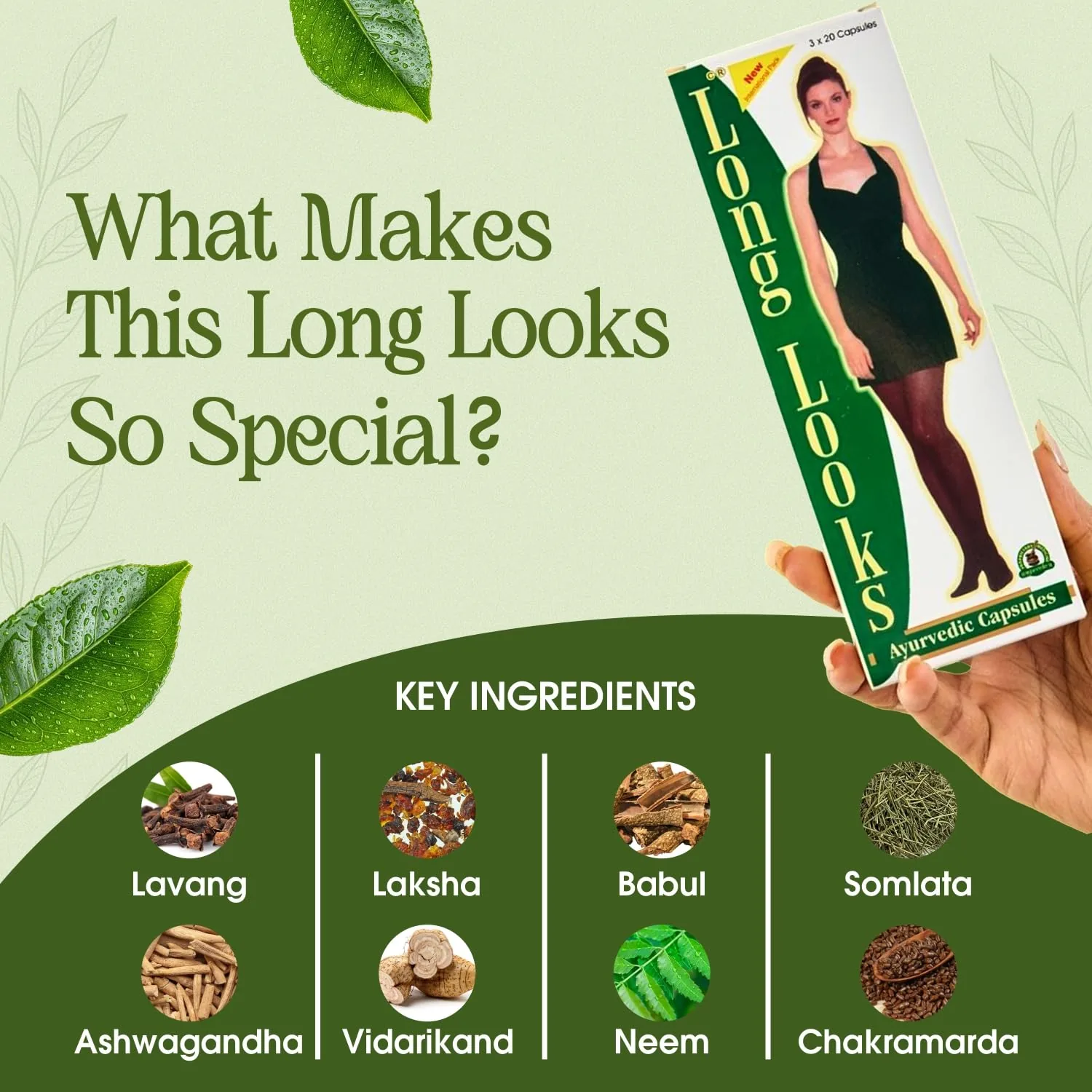 Dharmani's International Long Looks Ayurvedic Capsules | Natural Growth & Bone Strength Support | Traditional Herbal Formula-8