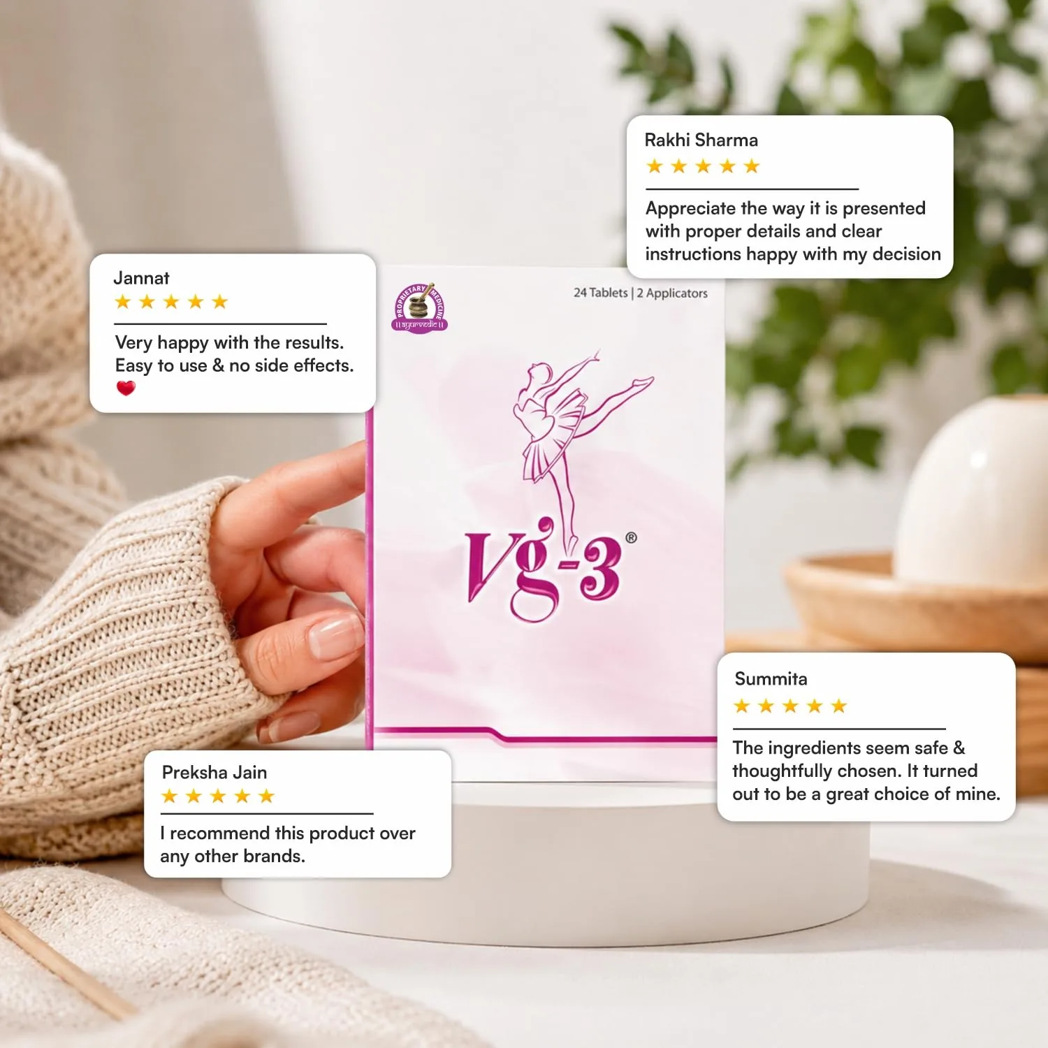 Dharmani's International Vg 3 Vaginal Tablets | Ayurvedic Suppository | Natural Intimate Care-7