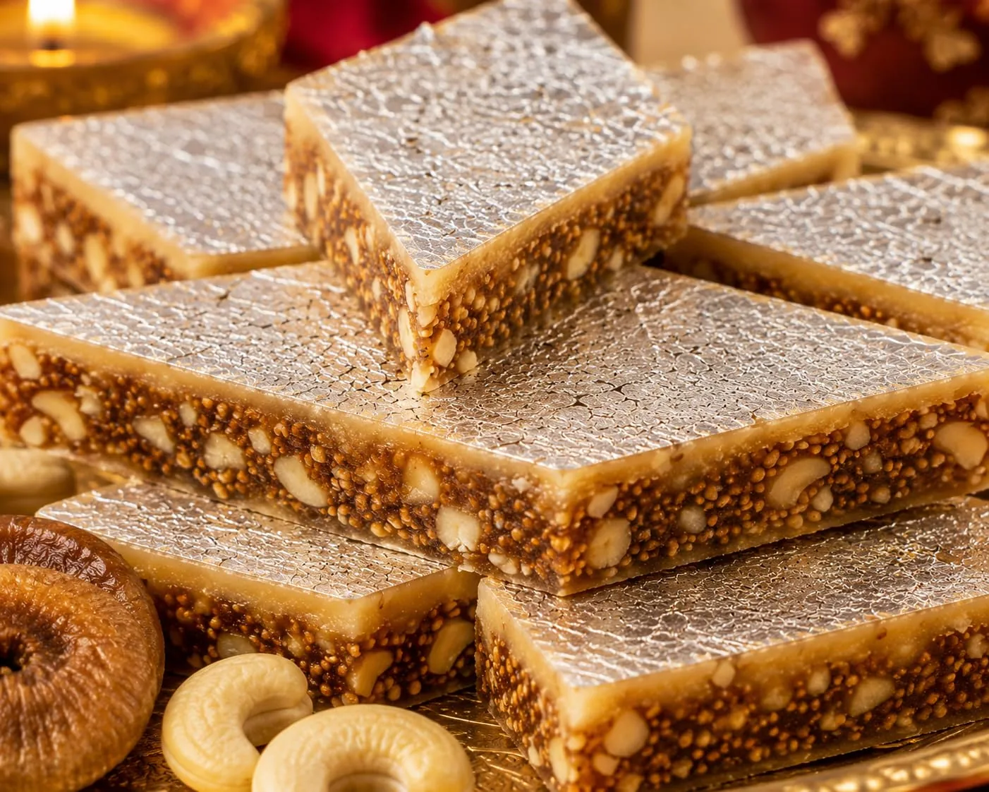 Dharti Namkeen Kaju Anjeer Katli | Cashew & Fig Slice | Traditional Gujarati Sweets-3