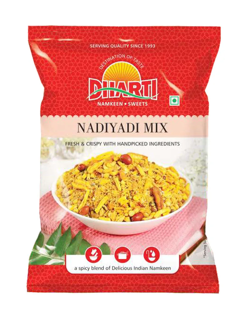Dharti Namkeen Nadiyadi Mix | Crunchy Gujarati Farsan | Authentic Spicy Snack-1