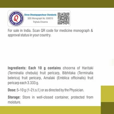 Dhootapapeshwar Triphala Choorna Vati | Ayurvedic Digestive Support | Natural Bowel Regulator-2