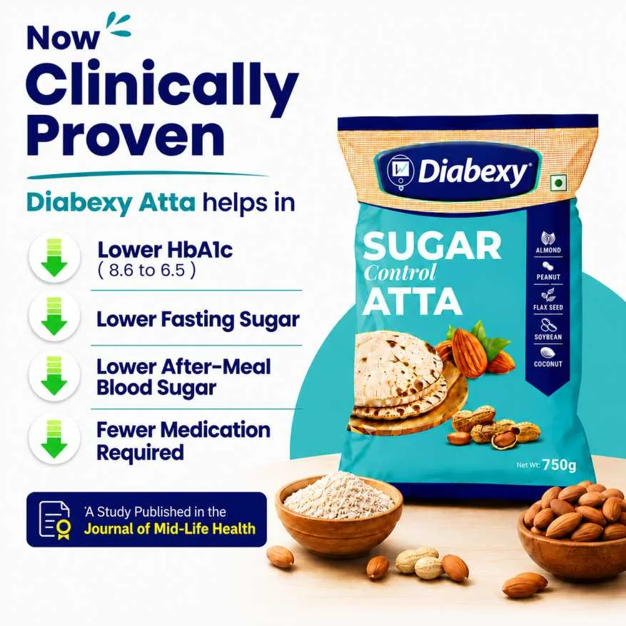 Diabexy Sugar Control Atta | Low Glycemic Load Flour | High Protein Diabetic Friendly Flour-3