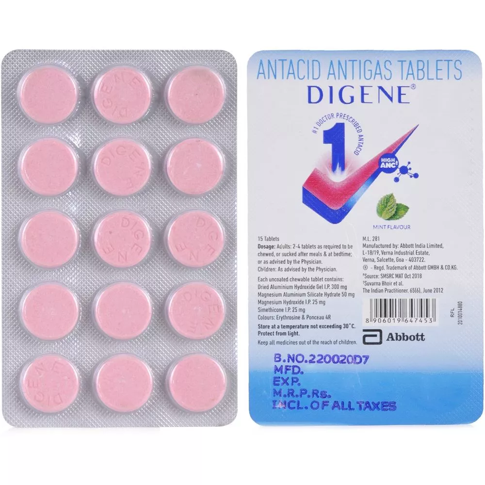 Digene Antacid Antigas Tablets