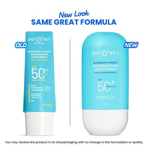 Dot & Key Blueberry Hydrating Barrier Repair Face Sunscreen SPF 50+ | Daily Moisturizing Sunscreen | UV & Blue Light Protection with 5 Ceramides-1
