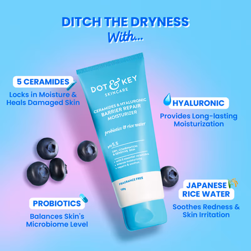 Dot & Key Ceramides & Hyaluronic Skin Barrier Repair + Face Cream | Hydrating Daily Moisturizer | Barrier Repair Cream for Dry & Sensitive Skin-3