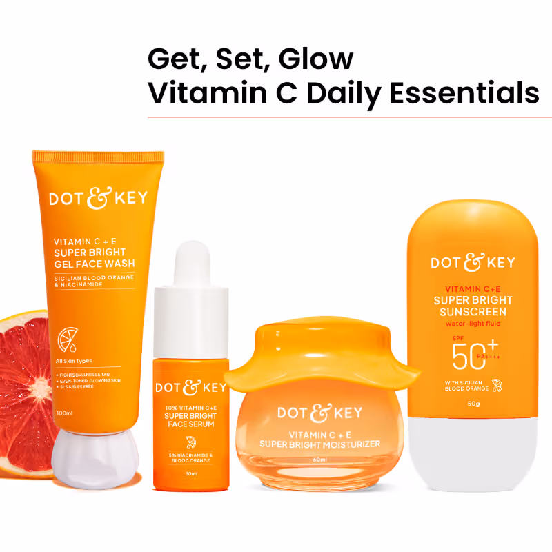 Dot & Key Vitamin C + E CSMS Routine Combo | Complete 4-Step Skincare Kit | Brightening & Sun Protection-2