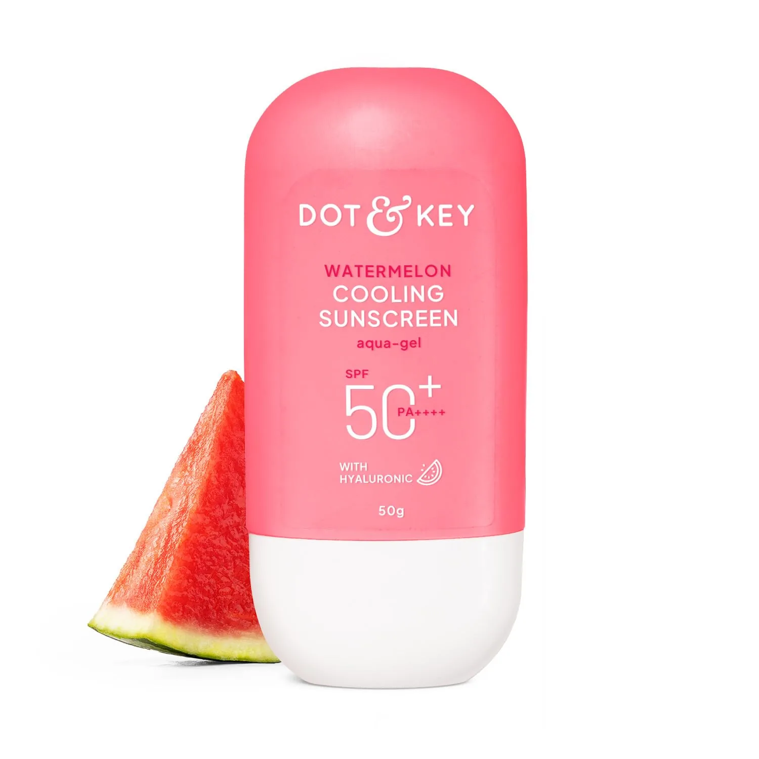 Dot & Key Skincare Watermelon Cooling Sunscreen SPF 50+ PA++++ | Hydrating Gel Sunscreen | Zero White Cast Cooling SPF