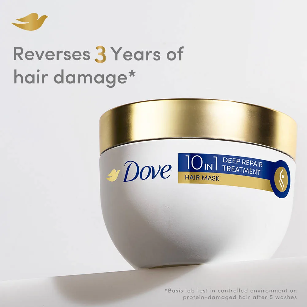 Dove 10 in 1 Deep Repair Treatment Hair Mask | Bio-Protein Fusion | Damaged Hair Therapy-2
