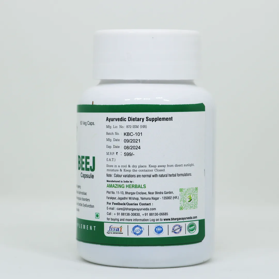 Dr.Bhargavs Kaunch Beej Capsules | Natural Mucuna Pruriens Supplement | Vitality & Nerve Support-3