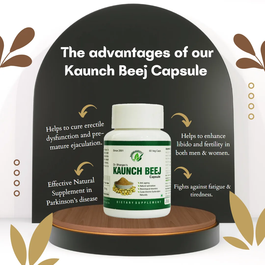 Dr.Bhargavs Kaunch Beej Capsules | Natural Mucuna Pruriens Supplement | Vitality & Nerve Support-5