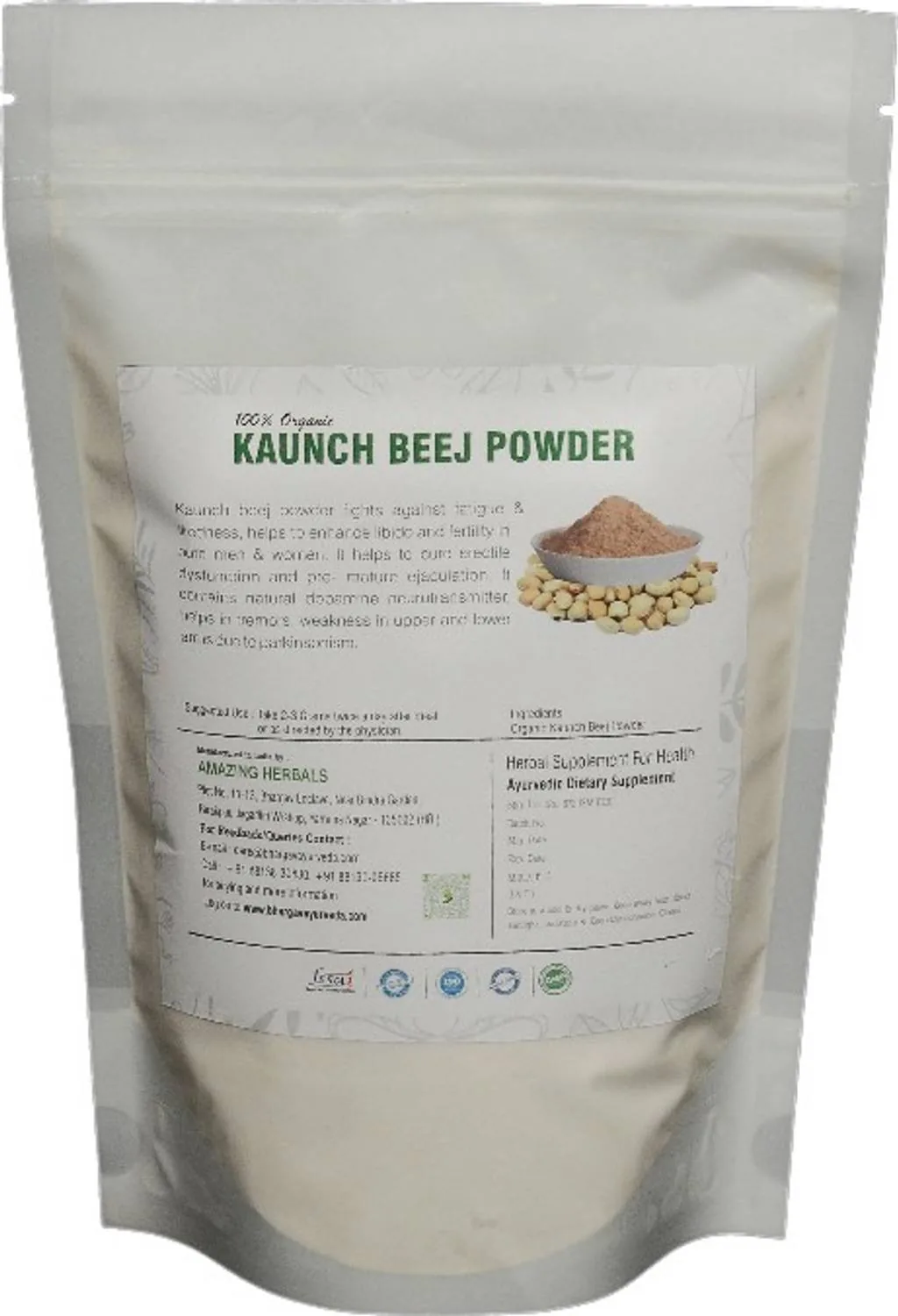 Dr. Bhargav's Kaunch Beej Powder | Natural Mucuna Pruriens | Energy & Vata Balance-2