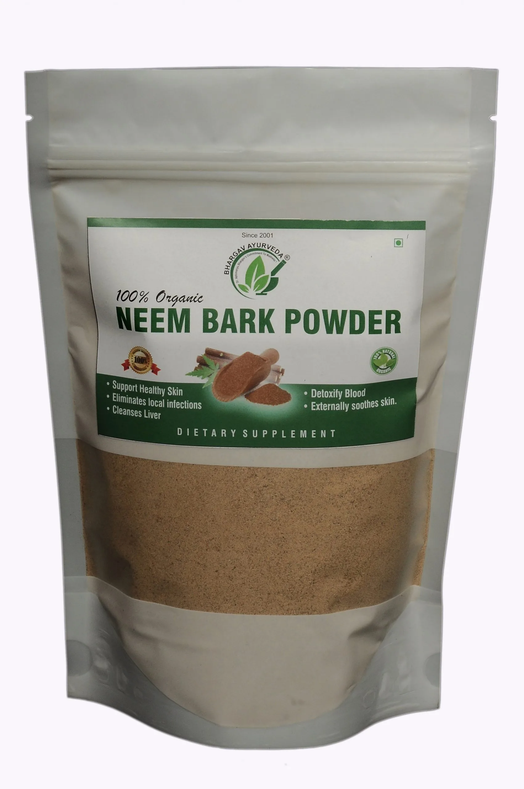 Dr.Bhargav's Neem Bark Powder | Pure Ayurvedic Herbal Supplement | Natural Skin and Scalp Care-1