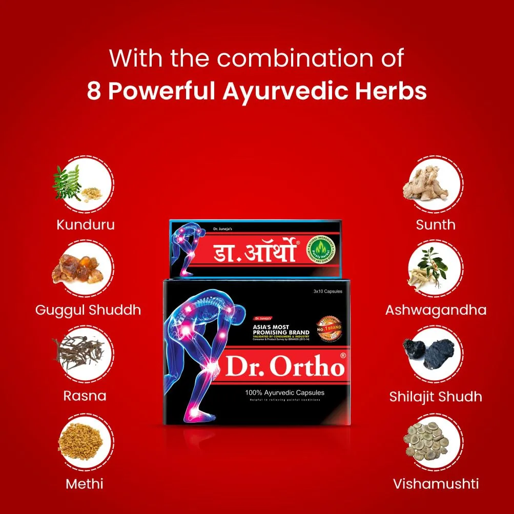 Dr. Ortho Ayurvedic Capsules | Natural Joint Care | Herbal Muscle Comfort Supplement-3