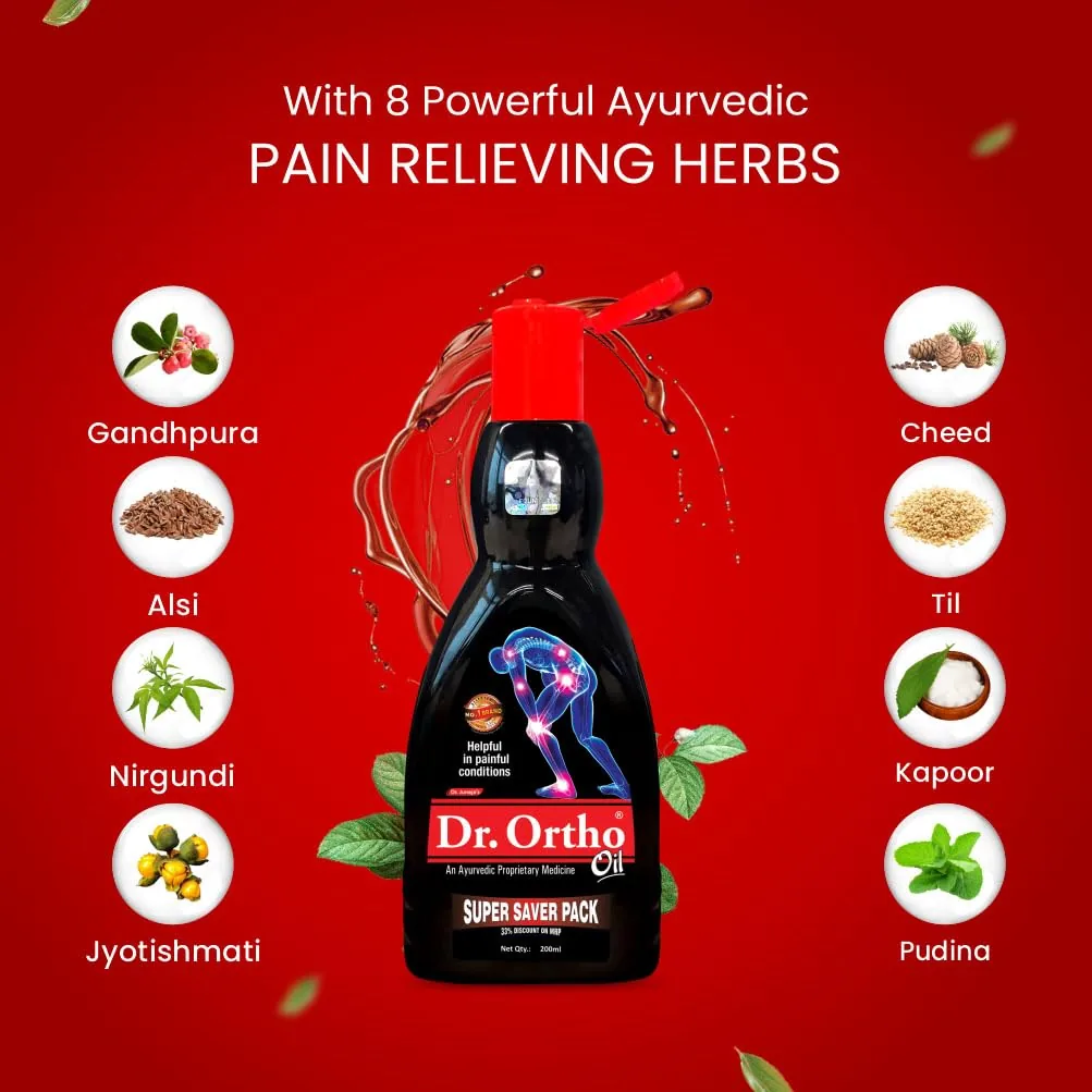 Dr. Ortho Ayurvedic Oil | Herbal Joint Pain Relief Massage Oil | Natural Muscle Stiffness Care-3