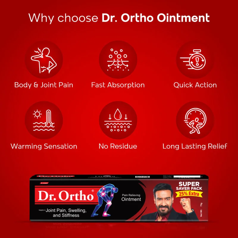 Dr. Ortho Ayurvedic Pain Relief Ointment | Herbal Joint & Muscle Comfort | Fast-Absorbing Formula-2