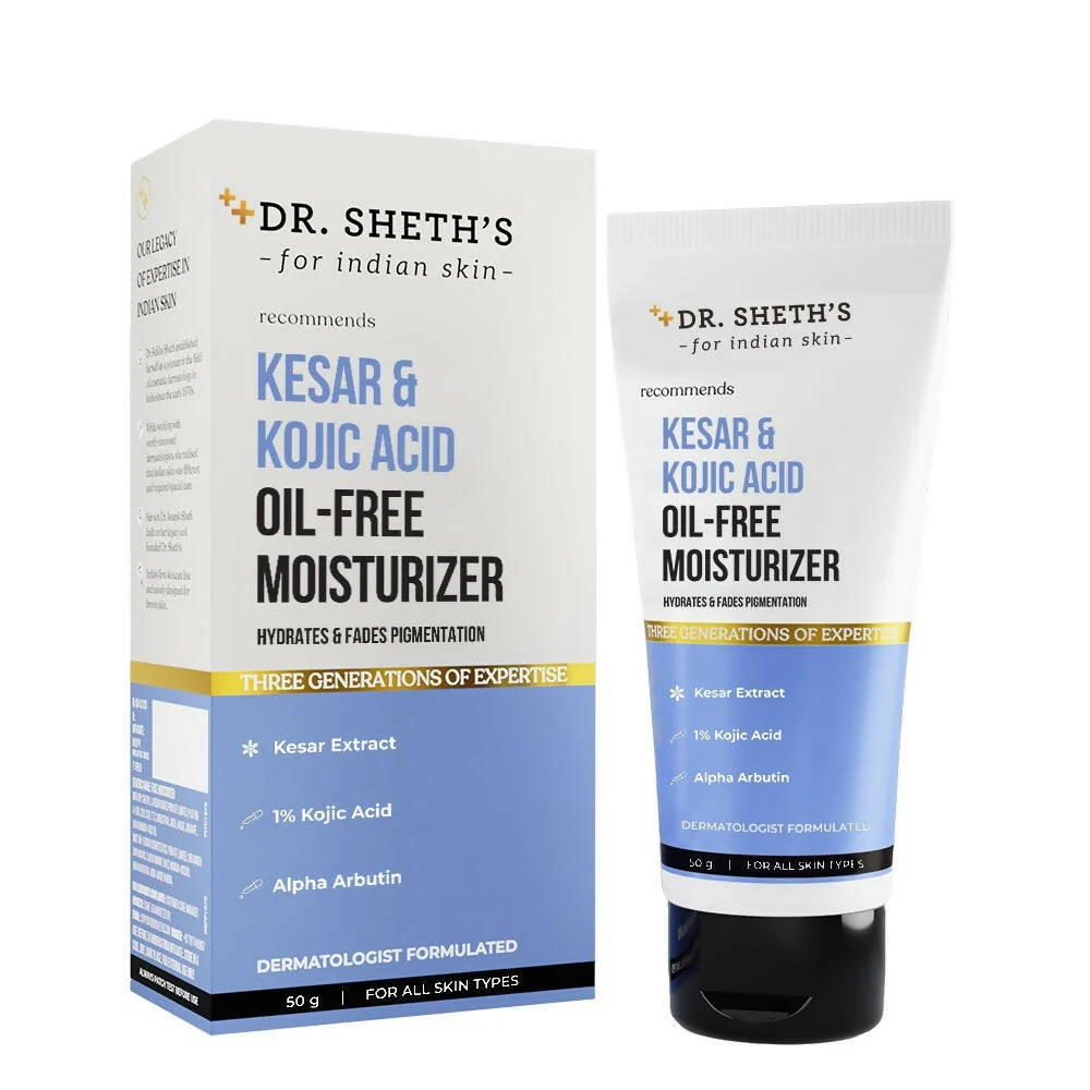 Dr. Sheth's Kesar & Kojic Acid Oil-Free Moisturizer - Hydrates & Fades Pigmentation-1
