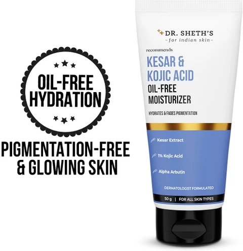 Dr. Sheth's Kesar & Kojic Acid Oil-Free Moisturizer - Hydrates & Fades Pigmentation-3