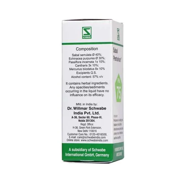 Dr. Willmar Schwabe India Sabal Pentarkan Drops | Homeopathic Urinary & Prostate Support | Relieves Frequent Urination Urges-2