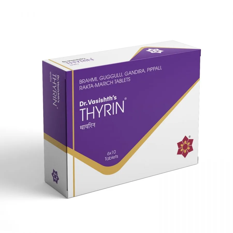Dr.Vasishth's Thyrin Tablets | Ayurvedic Thyroid Support | Pure Herbal Extract Formula-1