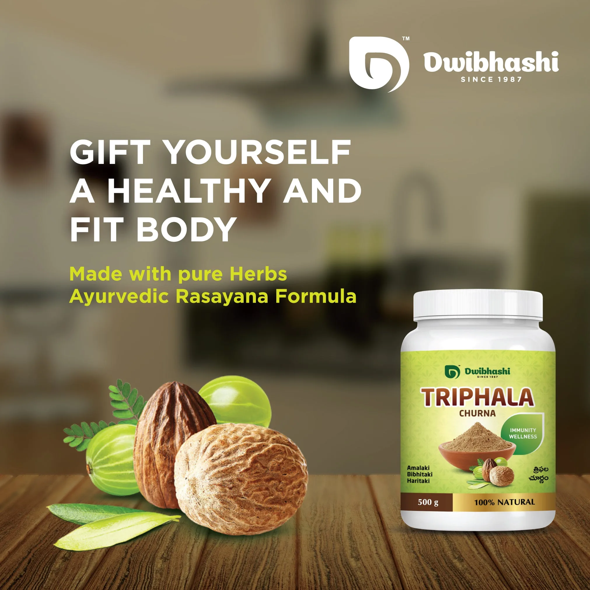 Dwibhashi Triphala Churnam | Traditional Ayurvedic Digestive Powder | Natural Colon Cleanse & Detox-3